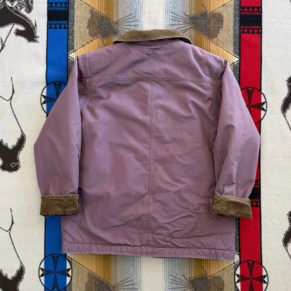 Vintage L.L. Bean Womens Barn Chore Coat Jacket Corduroy Purple XL Quilt Lined - Picture 2 of 11